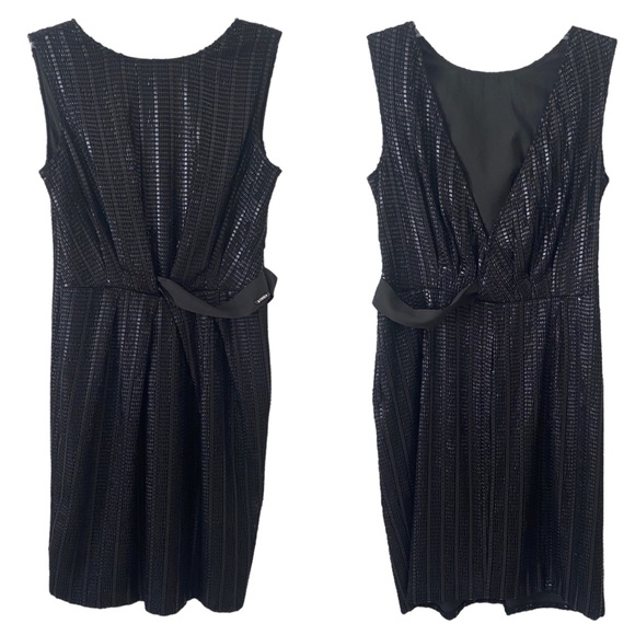 LIU JO textured mini black dress sz EU 42 - textured - low back - sleeveless - Picture 6 of 12